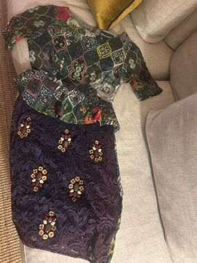 Embroidered Multi-Color Dress Anthropologie size 0